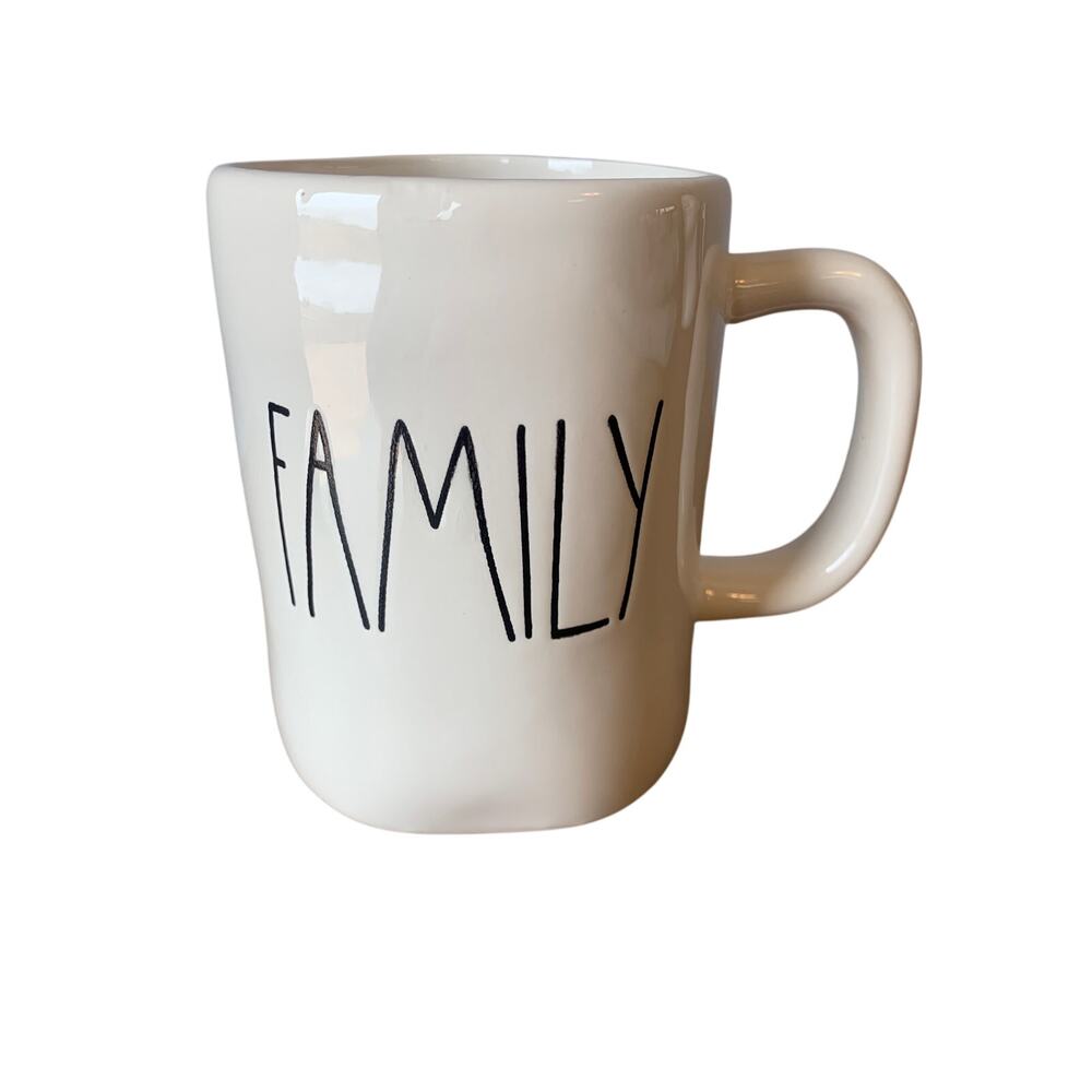 Rae Dunn Coffee Mug FAMILY White Large Letters Farmhouse Style